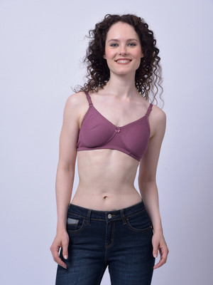 Dollar Missy Dollar Missy Pack of 1 Women's Rich Cotton Basic Support T-Shirt Women T-Shirt Non Padded Bra(Pink)