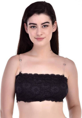 PreetyMore Women And Girls Full Coverage Women Bralette Lightly Padded Bra(Black)