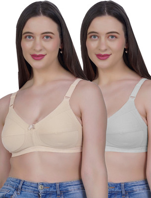 Shyam Sons FLAIR G603 Women Minimizer Non Padded Bra(Beige, White)