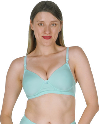 CUTE AND YOUNG PlainMould_40B_Green Women Everyday Lightly Padded Bra(Blue)