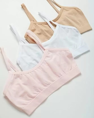 texello Girls Training/Beginners Non Padded Bra(Black, White, Beige, Maroon)