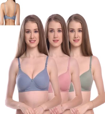 KGN RETINA Padded Bra For Women Women Push-up Lightly Padded Bra(Blue, Pink, Green)