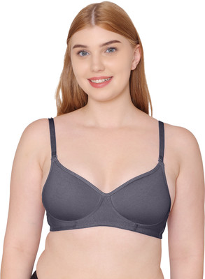 KOMLI Tweens Lite Wite Minimiser Support Seamless Non-Padded Bra Women T-Shirt Lightly Padded Bra(Grey)