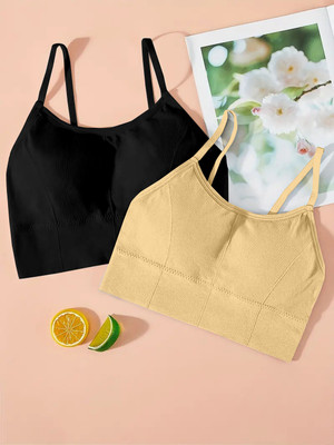 MAHEK CREATIVE 646-blk-skin-02-30 Women Everyday Lightly Padded Bra(Black)