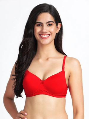 Gloomy Premium Combo Pack of 2 Women’s Seamless Padded Bras – Red & Black Women Everyday Heavily Padded Bra(Multicolor)