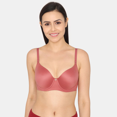 ZIVAME Women T-Shirt Lightly Padded Bra(Red)