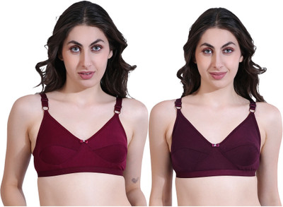 nyra collection URFI Women Everyday Non Padded Bra(Maroon, Purple)