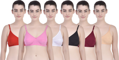 Zivosis Women Full Coverage Non Padded Bra(Multicolor)