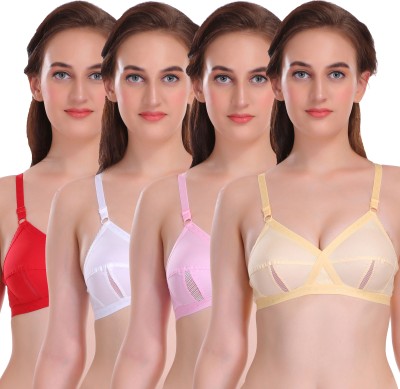 Selfcare Womens Full Coverage Everyday Bra Women Everyday Non Padded Bra(Red, White, Pink, Beige)