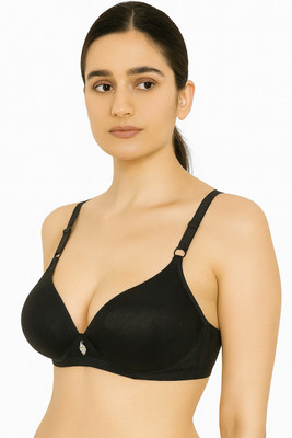 Hpa Double Padded Bra for Girls & Women | Three-Quarter Coverage Push-Up Bra Women Push-up Heavily Padded Bra(Black)