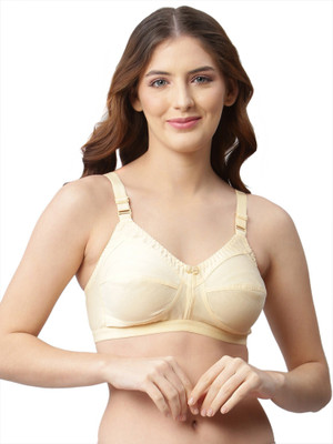 Cukoo Nylon Everyday Bra Women Full Coverage Lightly Padded Bra(Yellow)