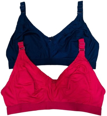 IMSA MODA Women T-Shirt Non Padded Bra(Pink, Dark Blue)