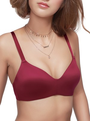 Sonari Zil Women T-Shirt Lightly Padded Bra(Maroon)