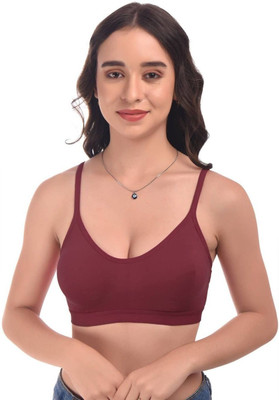 Chic Hook Sports Bra Women & Teenager seamless Wire-Free, Single layer fabric Daily Wear Women Sports Non Padded Bra(Maroon)