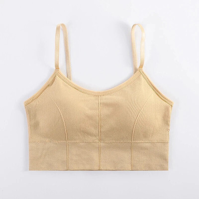 TIARA LEGGINGS Women Bralette Lightly Padded Bra(Beige)