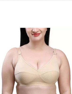 Ronic Collections Women Full Coverage Non Padded Bra(Beige)