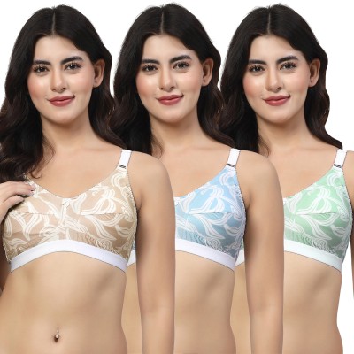 COLLEGE GIRL Ridhima Women Minimizer Non Padded Bra(Brown, Blue, Green)