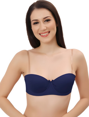 atox backless strapless bra Women Push-up Lightly Padded Bra(Blue)