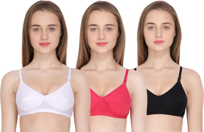 UZUN Women Full Coverage Heavily Padded Bra(White, Pink, Black)