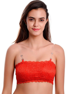 Zaila 521 Women Bandeau/Tube Lightly Padded Bra(Red)