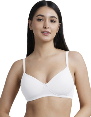 SALIENT Salient Everyday Lightly Padded Non-Wired Cotton T-Shirt Bra for Women Women Everyday Lightly Padded Bra(White)