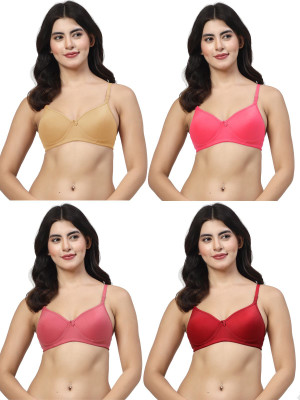 LILY maofcigam Women T-Shirt Lightly Padded Bra(Red, Gold, Maroon, Pink)