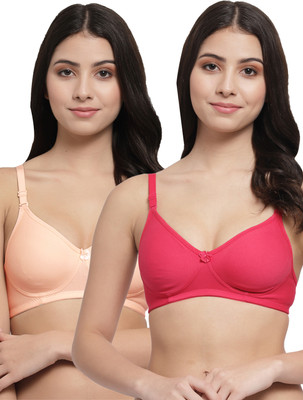Docare Women T-Shirt Lightly Padded Bra(Pink, Orange)