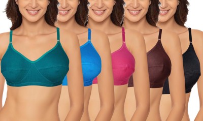 HOPESTAR Lilly Women Everyday Non Padded Bra(Green, Blue, Pink, Brown, Black)