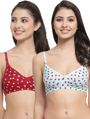 Docare YummyMino Women Everyday Non Padded Bra(Blue, Red)