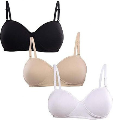 Narsingha Dreams Women's Half Cup Lightly Padded Bra Combo Women T-Shirt Lightly Padded Bra(Multicolor)