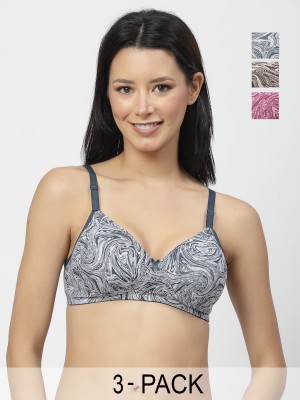 Shyam Sons FLAIR Women Push-up Lightly Padded Bra(Brown, Grey, Pink)