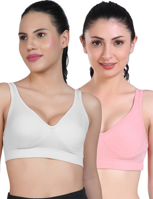 Shyam Sons FLAIR Curvv Women Sports Non Padded Bra(White, Pink)