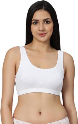 dilgona Women Sports Non Padded Bra(White)