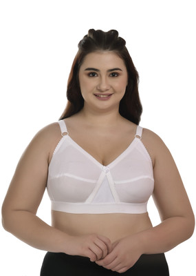 elina Full Coverage Bra for Women with Unique Style and Comfort, Pure Cotton bra Women Full Coverage Non Padded Bra(White)