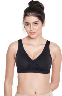 Susie Susie Black Beauty Non-Padded Full Coverage Sleep Bra Women Full Coverage Non Padded Bra(Black)