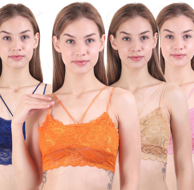 VS Beauti Women Full Coverage Lightly Padded Bra(Orange)