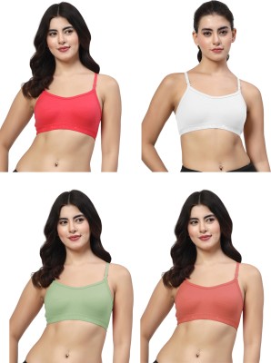 LILY 3321 Women Sports Non Padded Bra(Red, White, Pink, Green)