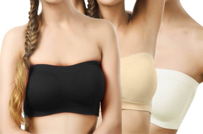 Airsonfab Women Bandeau/Tube Heavily Padded Bra(Multicolor)