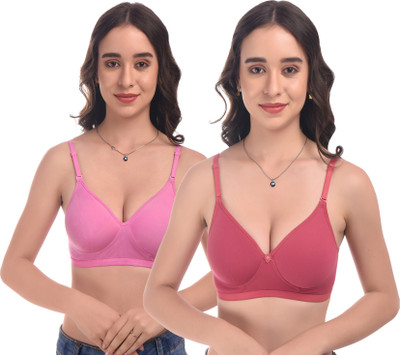 elina Women Push-up Lightly Padded Bra(Maroon, Pink)