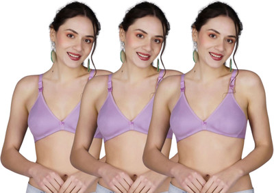 Fabme Women Full Coverage Non Padded Bra(Purple)
