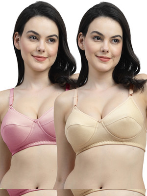 Shyam Sons FLAIR NWManviFoam Women Everyday Lightly Padded Bra(Beige, Pink)
