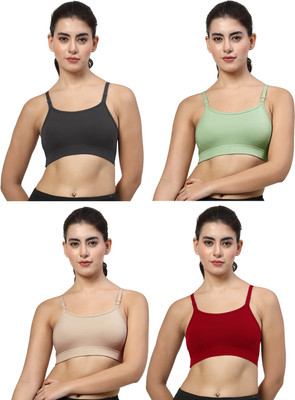 LILY stropsazil Women Sports Non Padded Bra(Black, Green, Maroon, Brown)