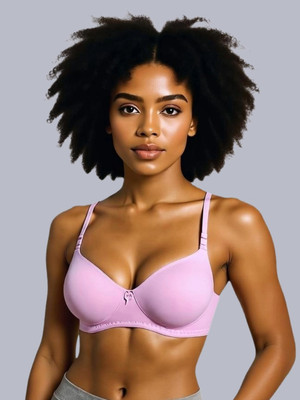 Eden Women T-Shirt Non Padded Bra(Pink)