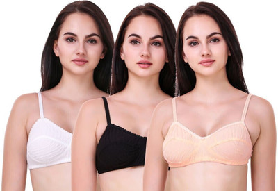 Piylu Women Full Coverage Non Padded Bra(Multicolor)