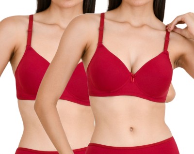 little intimate things Women T-Shirt Lightly Padded Bra(Maroon)