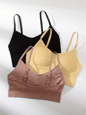 MAHEK CREATIVE 646-skin-pink-blk-03-30 Women Everyday Lightly Padded Bra(Pink, Black)