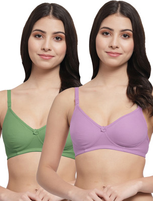 Docare Women T-Shirt Lightly Padded Bra(Purple, Green)