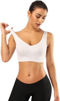 PIVLU FREE SIZE Girls Sports Non Padded Bra(Multicolor)