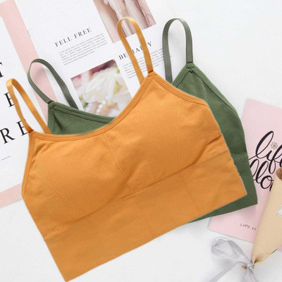 Crusila Women Sports Lightly Padded Bra(Yellow, Green)