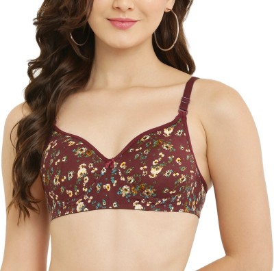 ESOROUCHA Women Everyday Lightly Padded Bra(Brown)